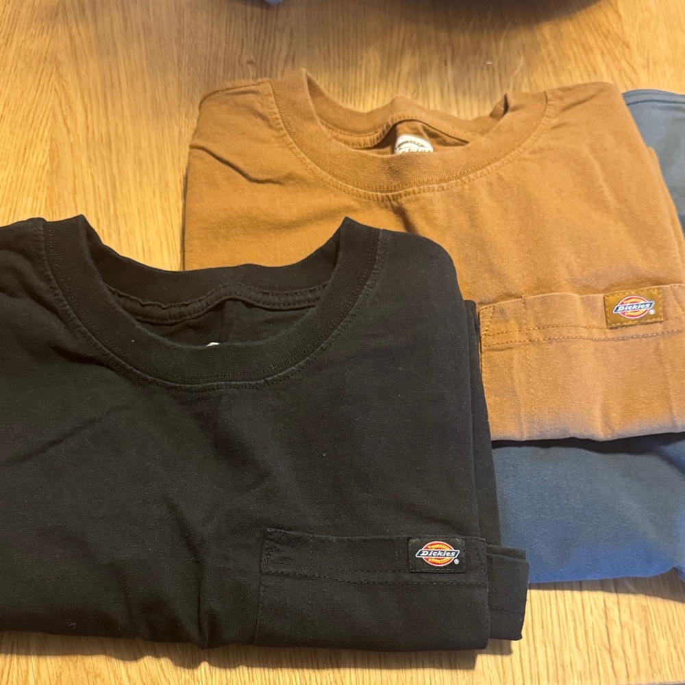 Dickies Casual T-Shirts in Black, Tan, and Blue - Picture 7 of 7